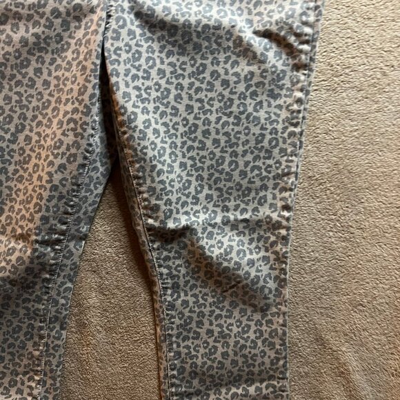 NYDJ Chico's Women 12‎ Skinny Ankle Jeans Jegging Lift Tuck Cheetah Animal (R) - Picture 2 of 10